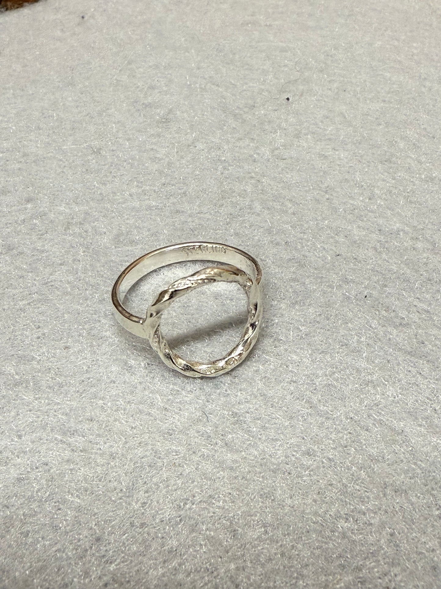 Handmade Sterling Silver Open Circle Ring