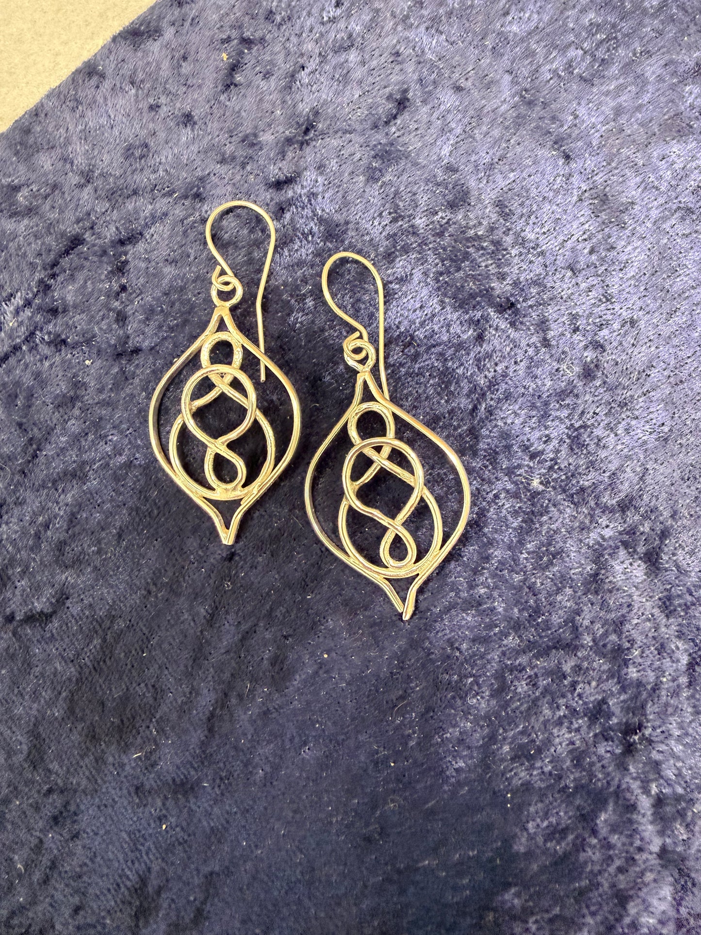 Hand Made Sterling Silver Celtic Style Earrings