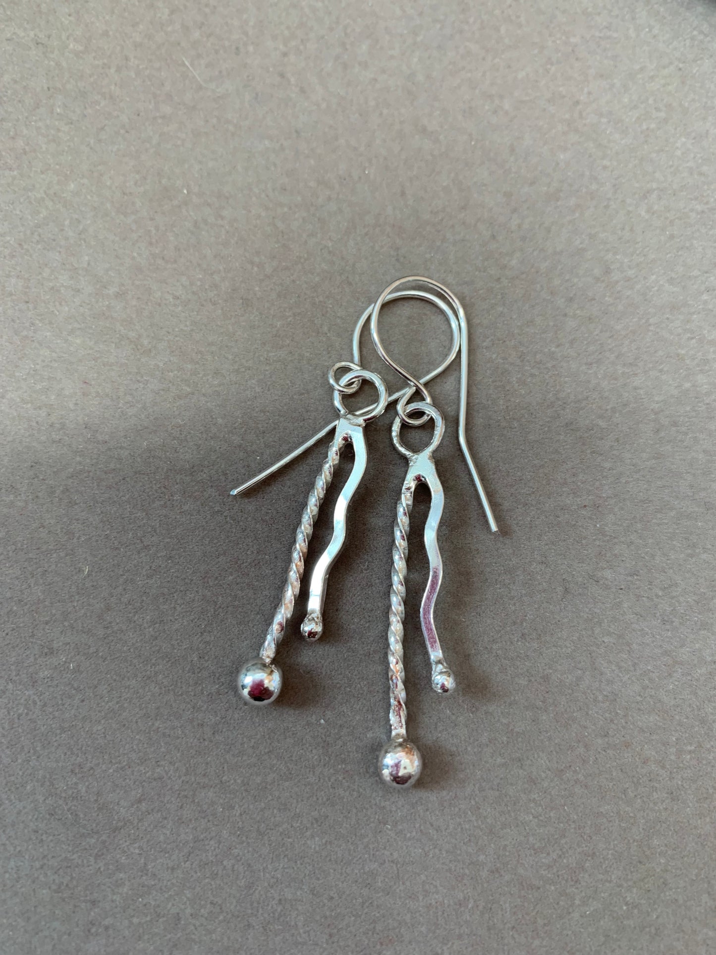 Hand Made Sterling Silver Earrings. Twisties