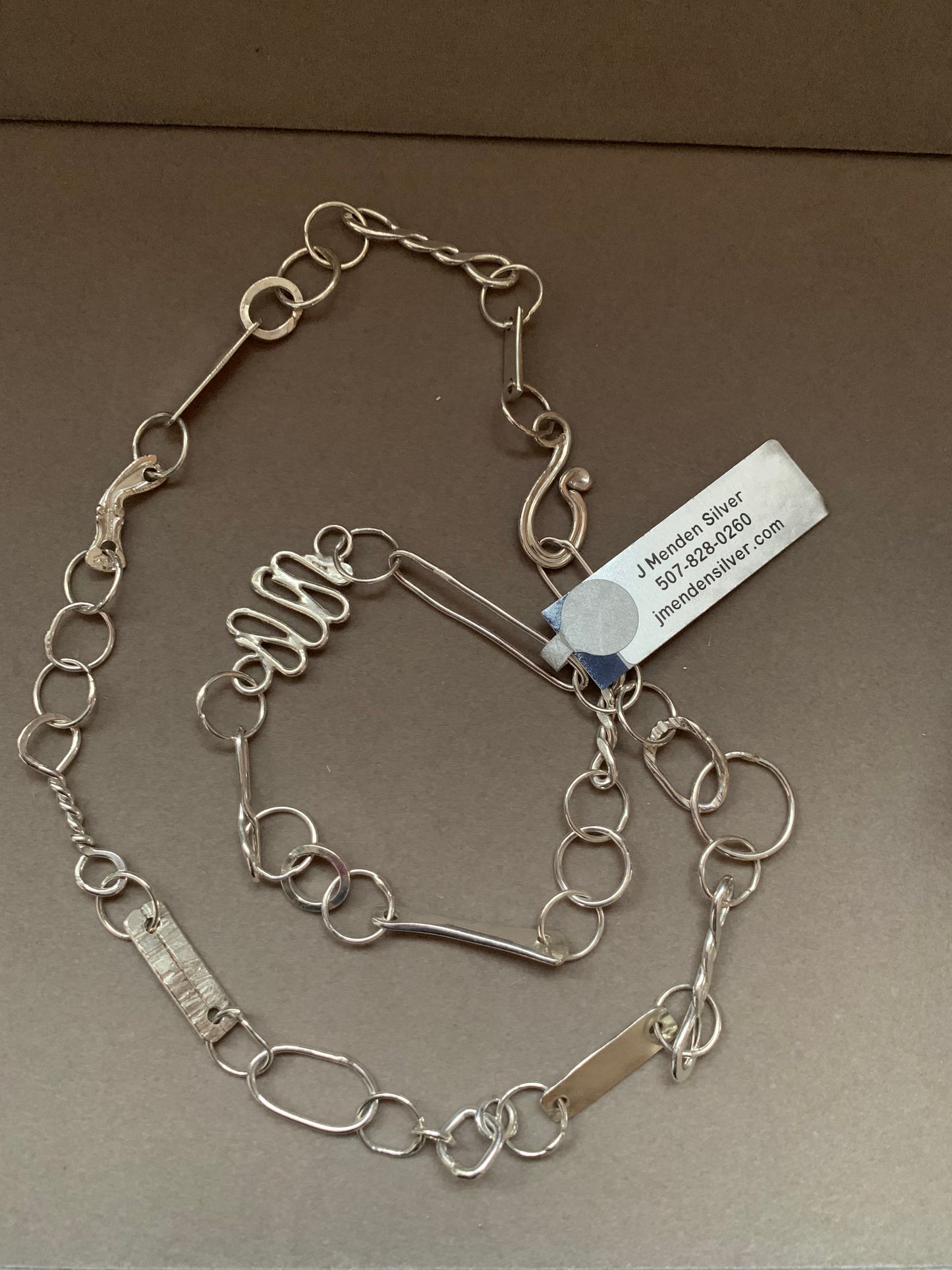 Hand Made Sterling Silver Funk Chain Necklce