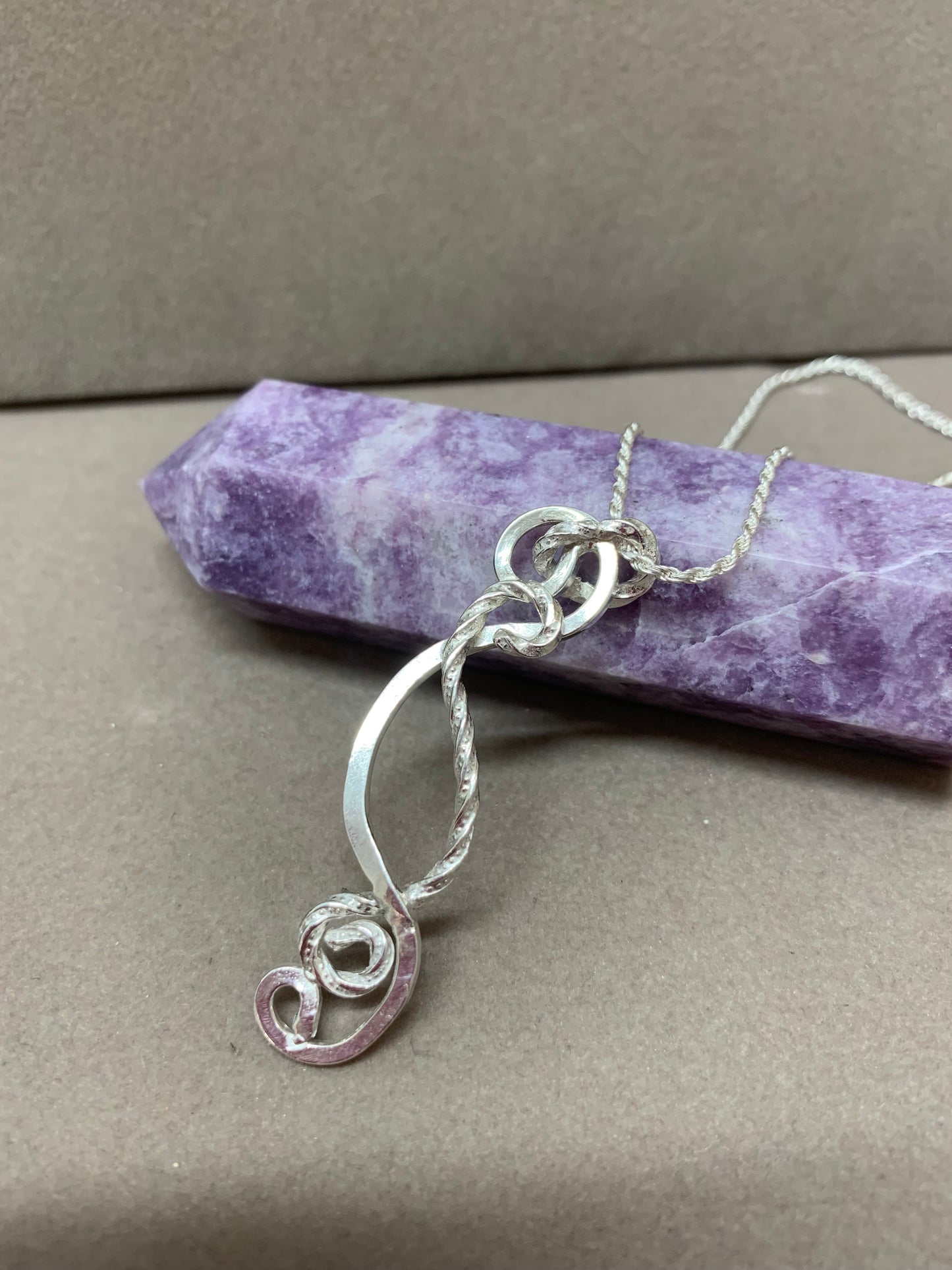 Hand Made Sterling Silver Freeform Pendant
