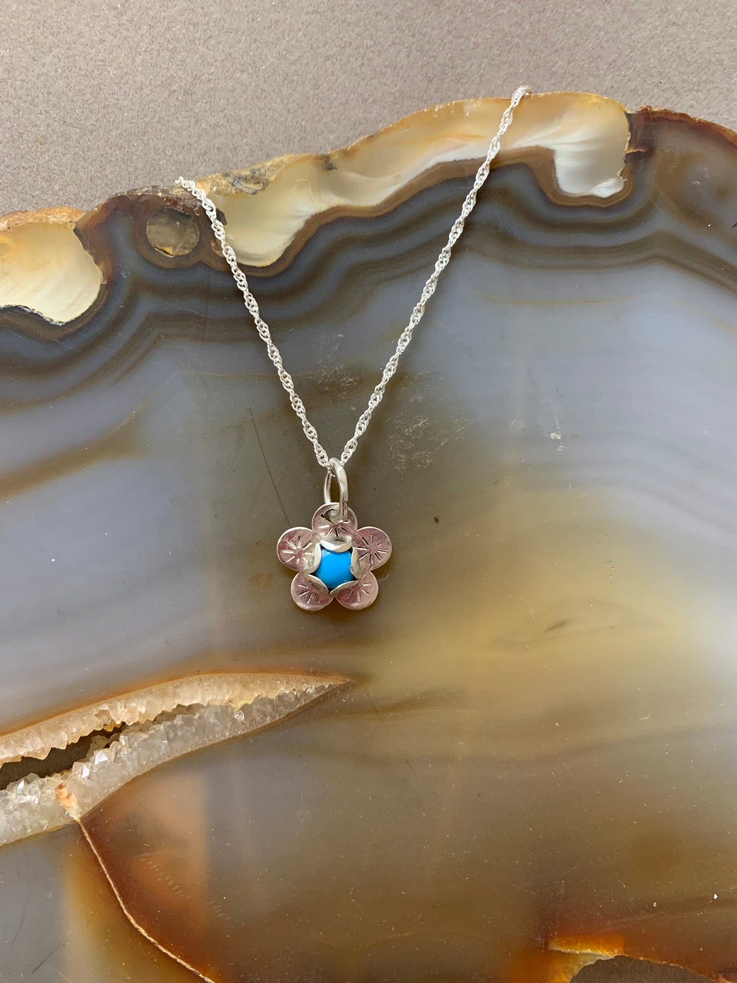 HAND MADE STERLING SILVER SLEEPING BEAUTY PENDANT NECKLACE