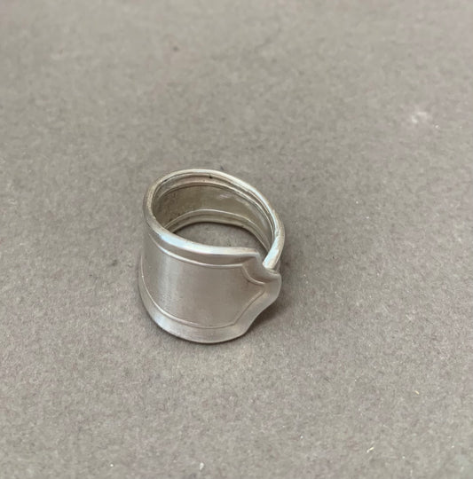 Hand Made Sterling Silver Spoon Ring Sz 7