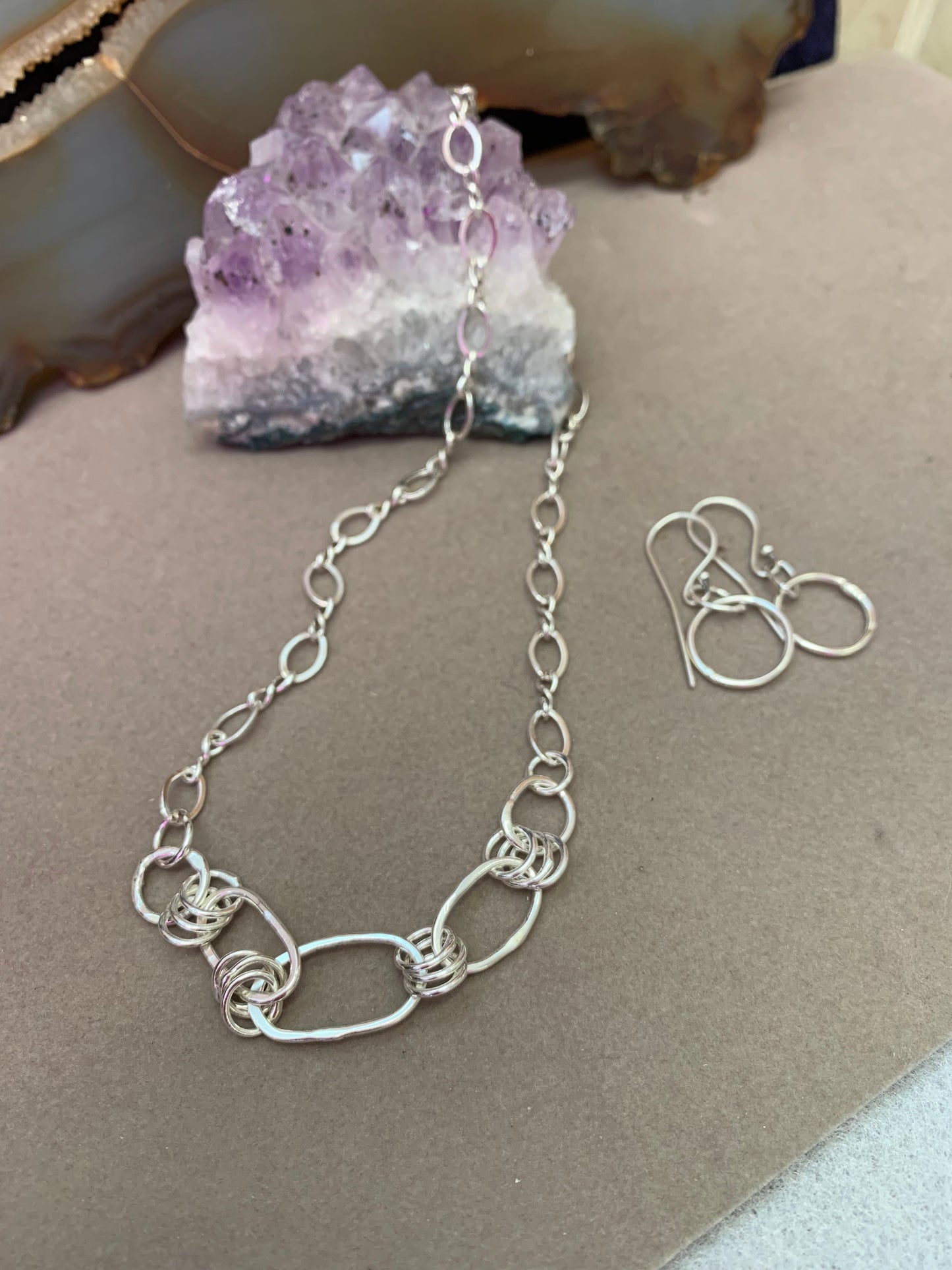 Hand Made Sterling Silver Medium Link Necklace