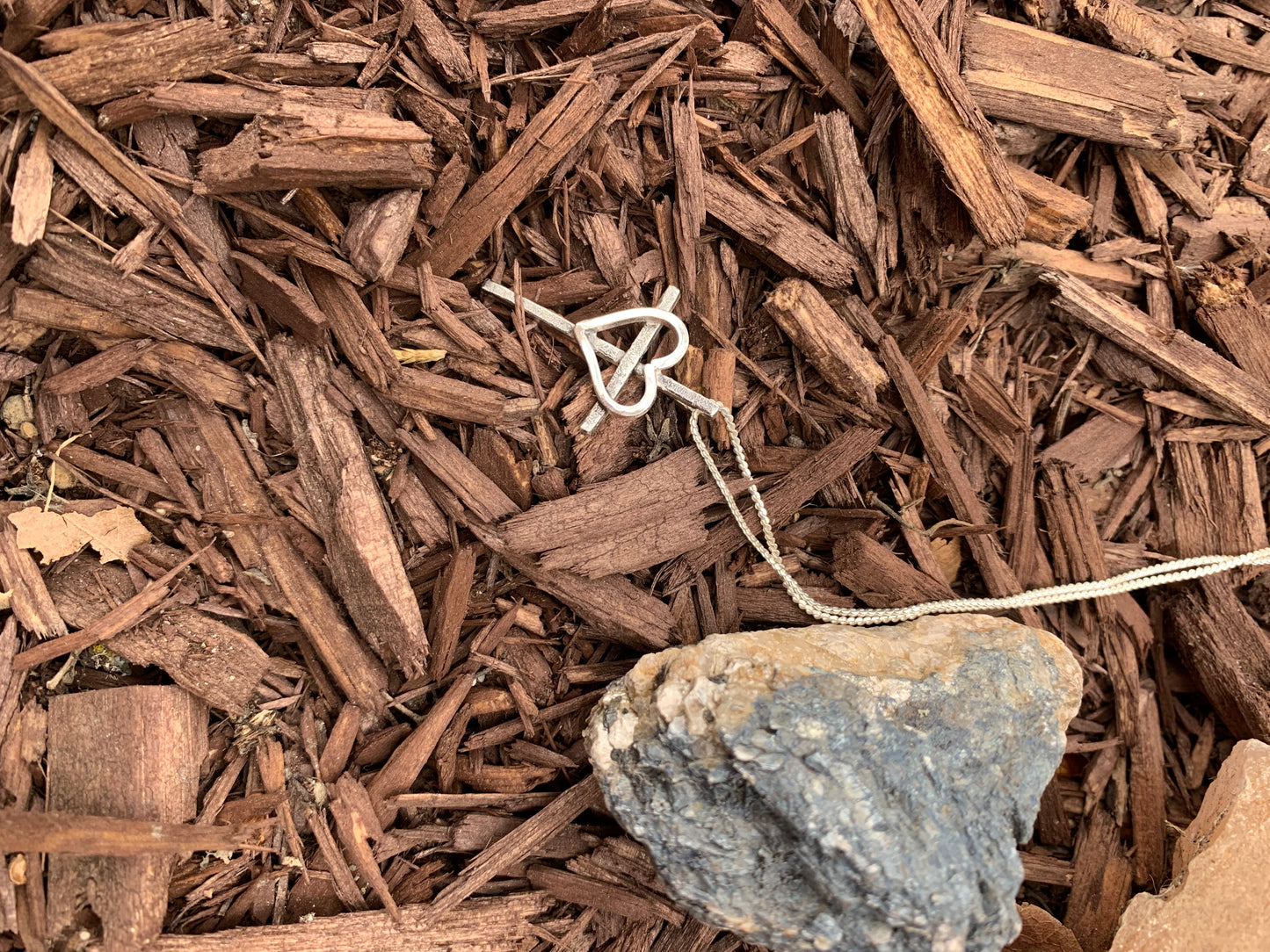Hand Made Sterling Silver Cross Heart