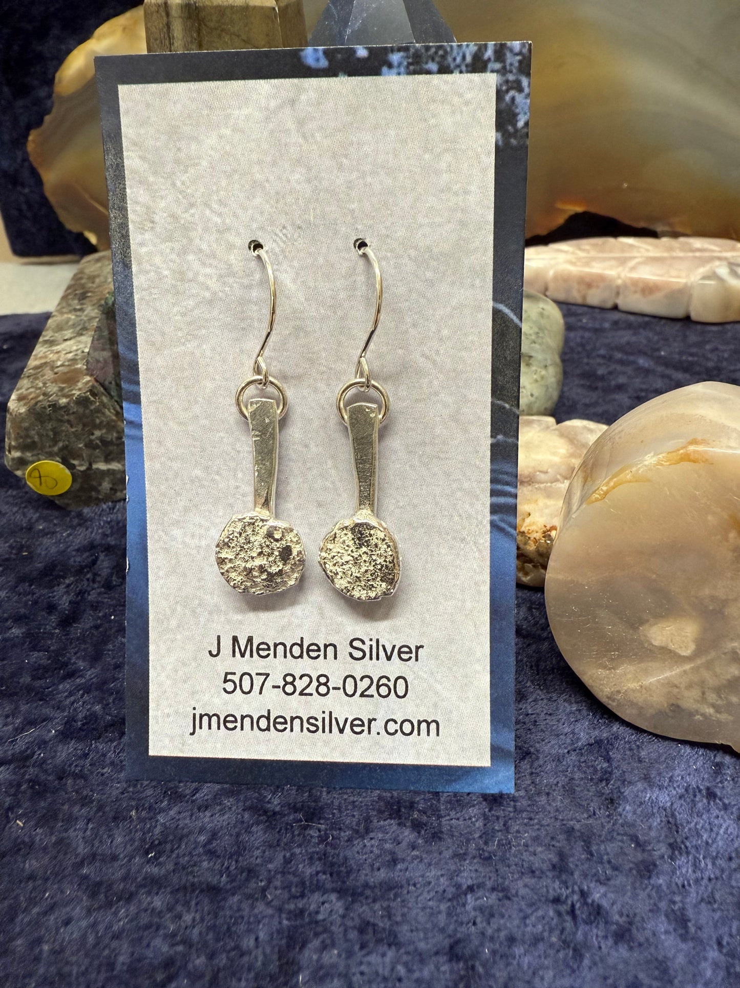 Handmade sterling silver Nugget Earrings