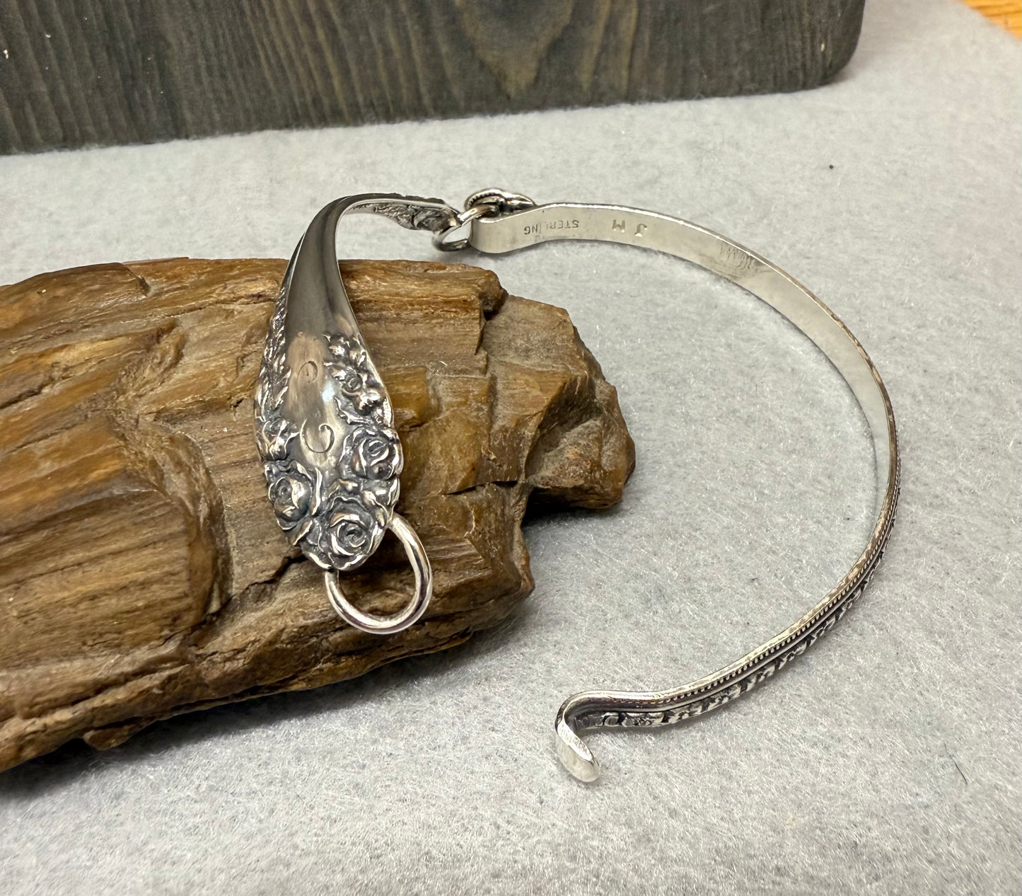 Handmade Sterling Silver Hinged Bangle Bracelet