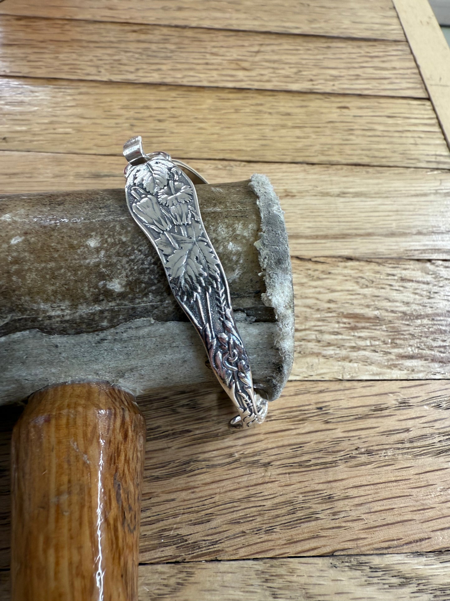 Handmade Sterling Silver Hinged Bangle Bracelet