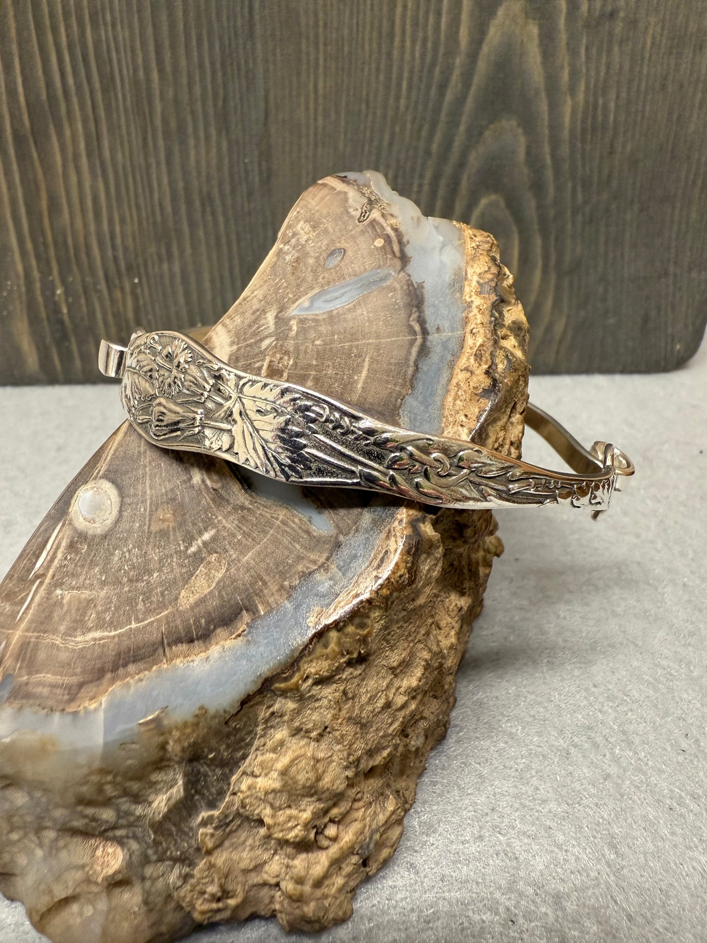 Handmade Sterling Silver Hinged Bangle Bracelet