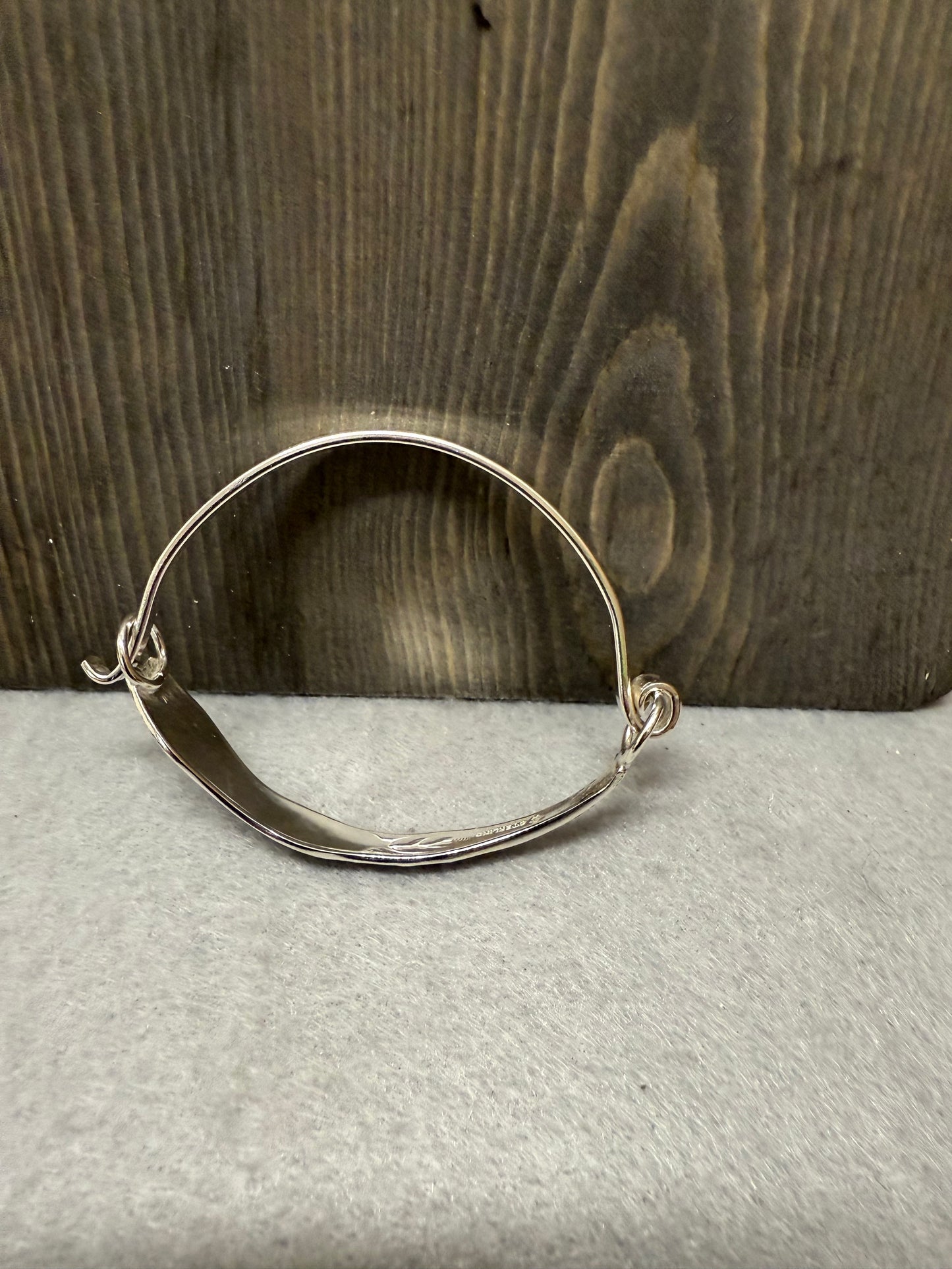 Handmade Sterling Silver Hinged Bangle Bracelet