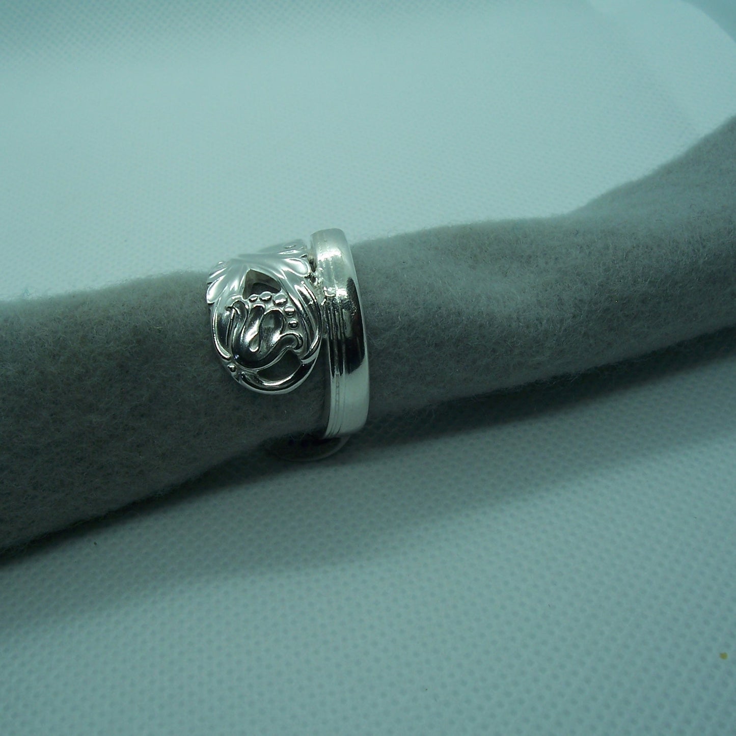 Spring Blossom Sterling Silver Spoon ring Hand Made