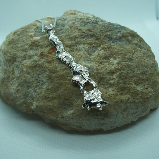 Sterling Silver Hand Made Branch Pendant Necklace