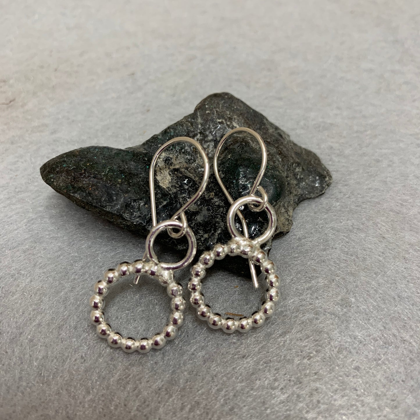 Hand Made Sterling Silver Circle Earrings