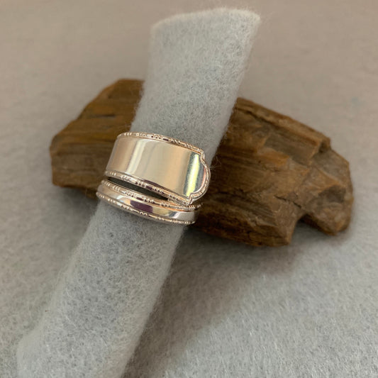 Hand Made Sterling Silver Spoon Ring size 8.5