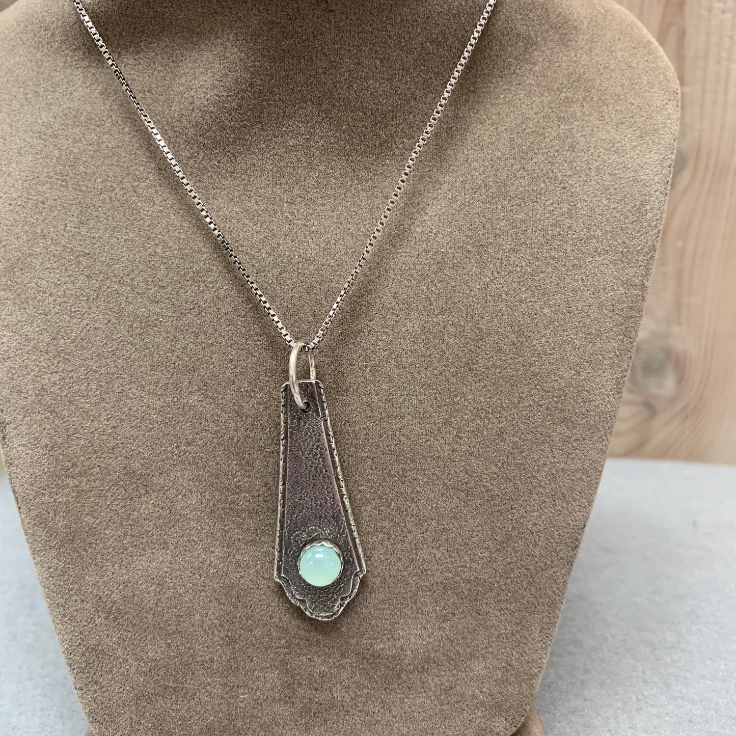 Hand Made Sterling Silver Aquamarine Pendant