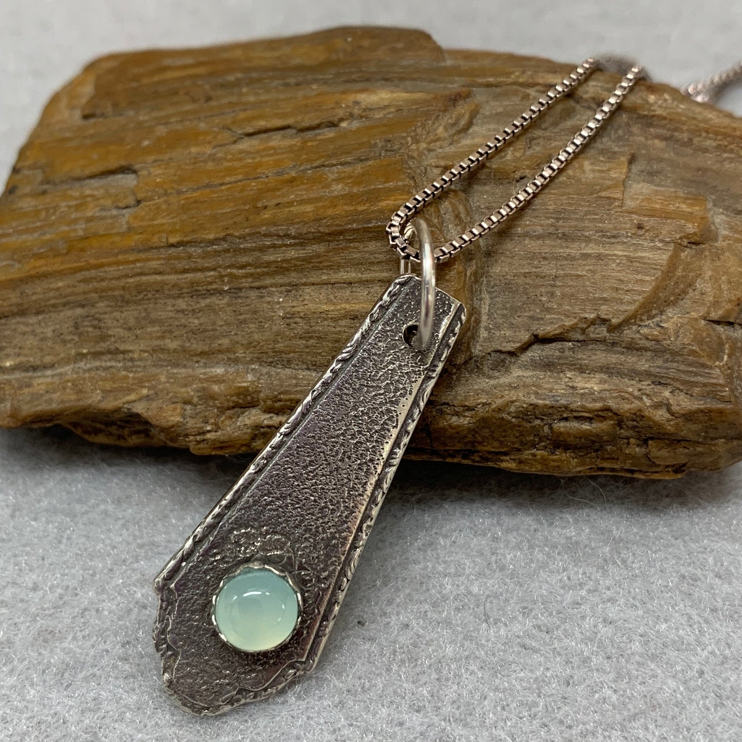 Hand Made Sterling Silver Aquamarine Pendant