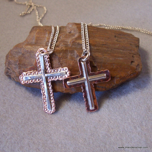 Small Copper and Sterling Cross