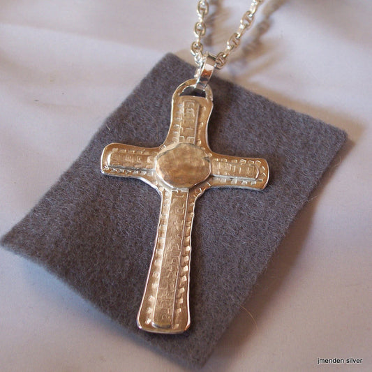 Large Sterling Cross Layered