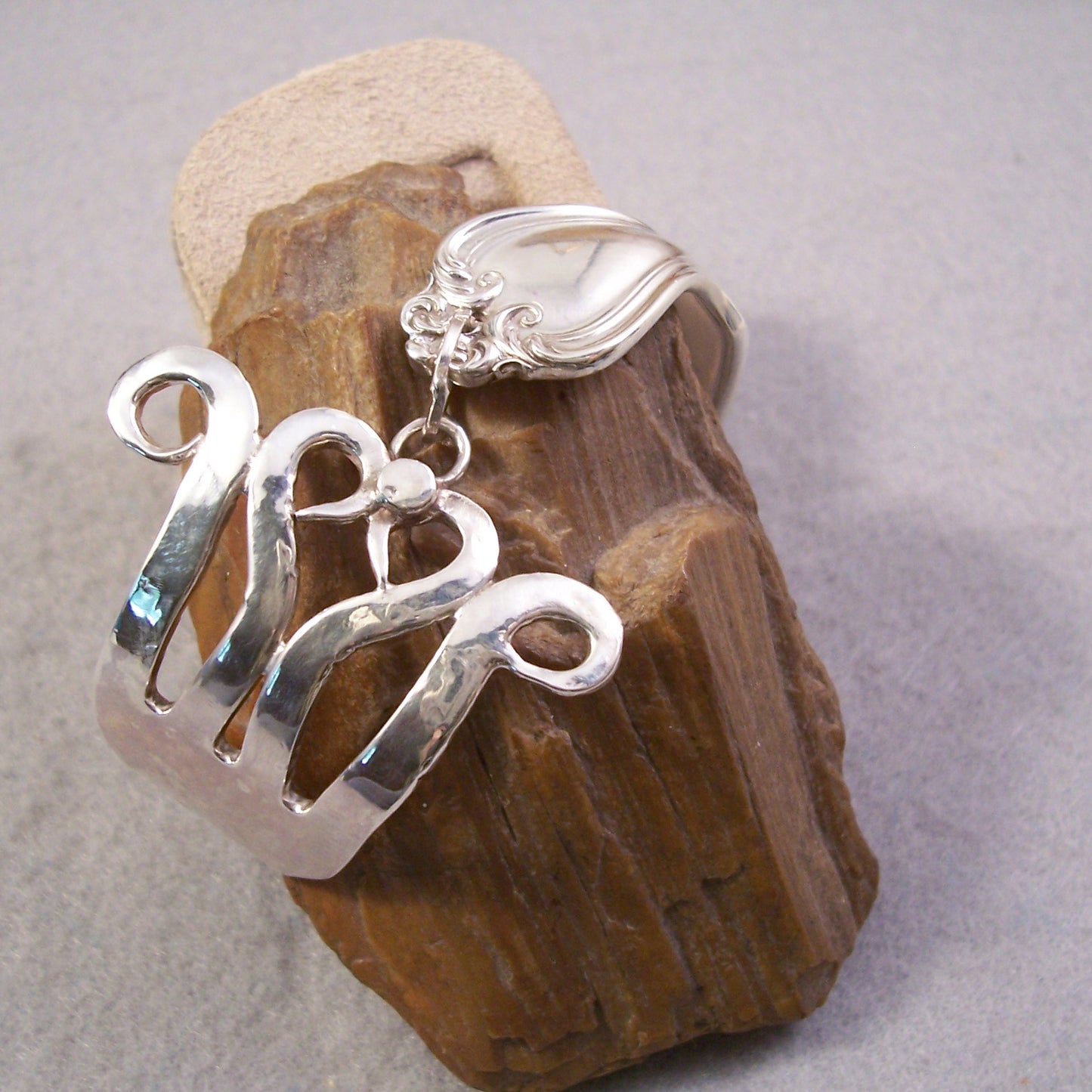 Sterling Silver Fork Bracelet Hand Made