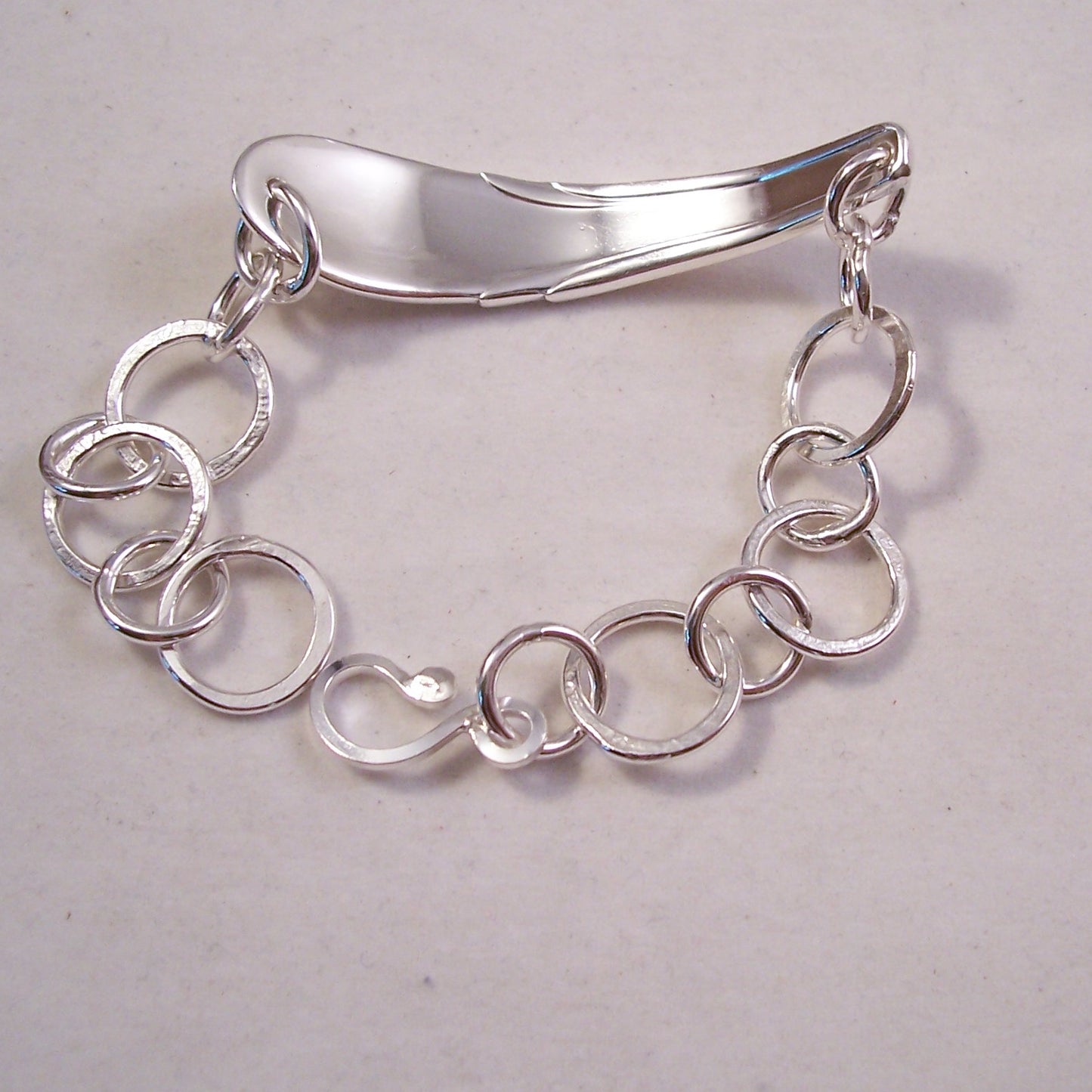 Sterling Silver Hand Made Chain Fork Handle Bracelet