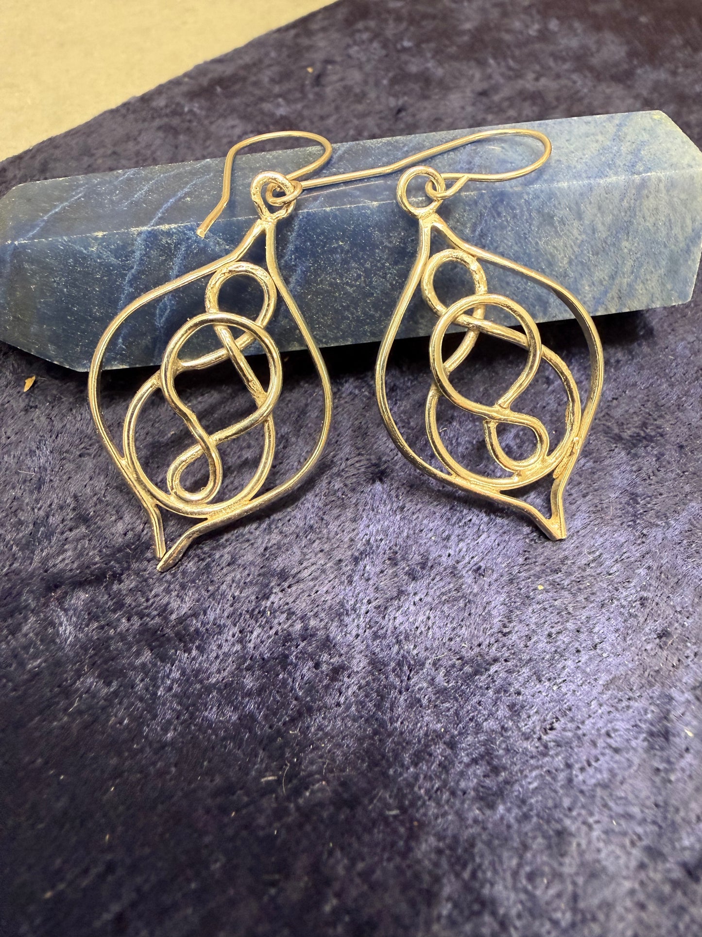 Hand Made Sterling Silver Celtic Style Earrings