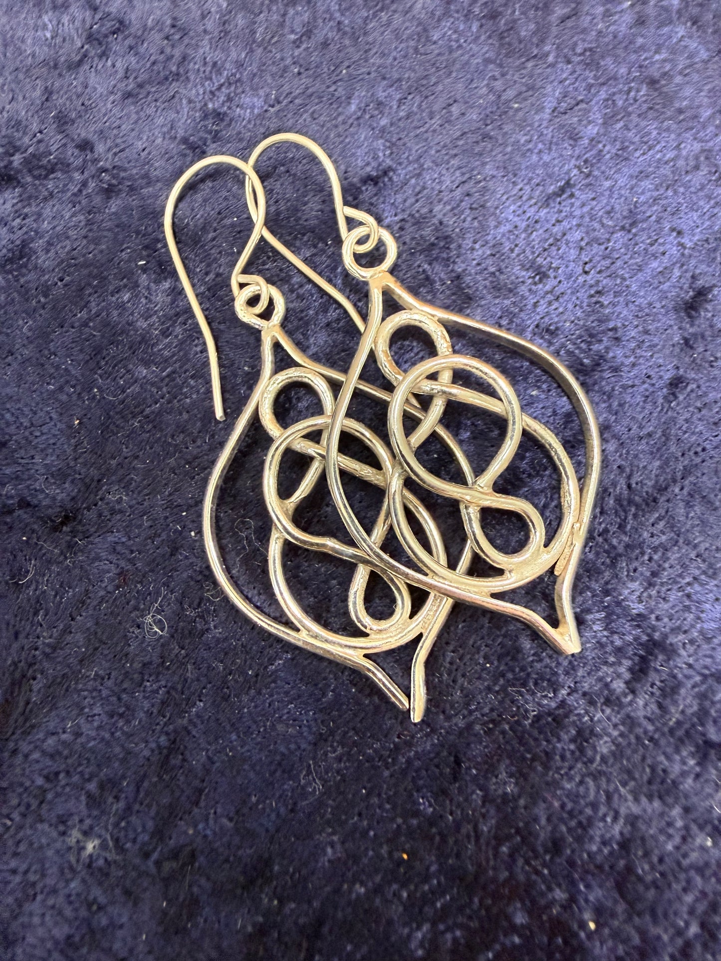 Hand Made Sterling Silver Celtic Style Earrings