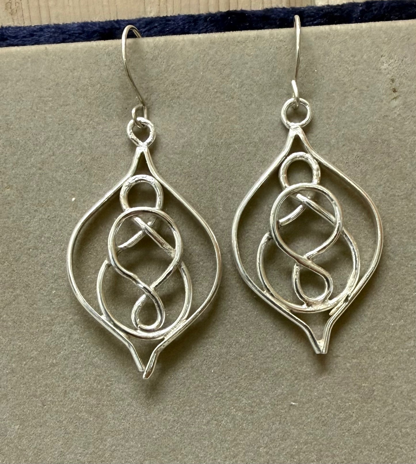 Hand Made Sterling Silver Celtic Style Earrings