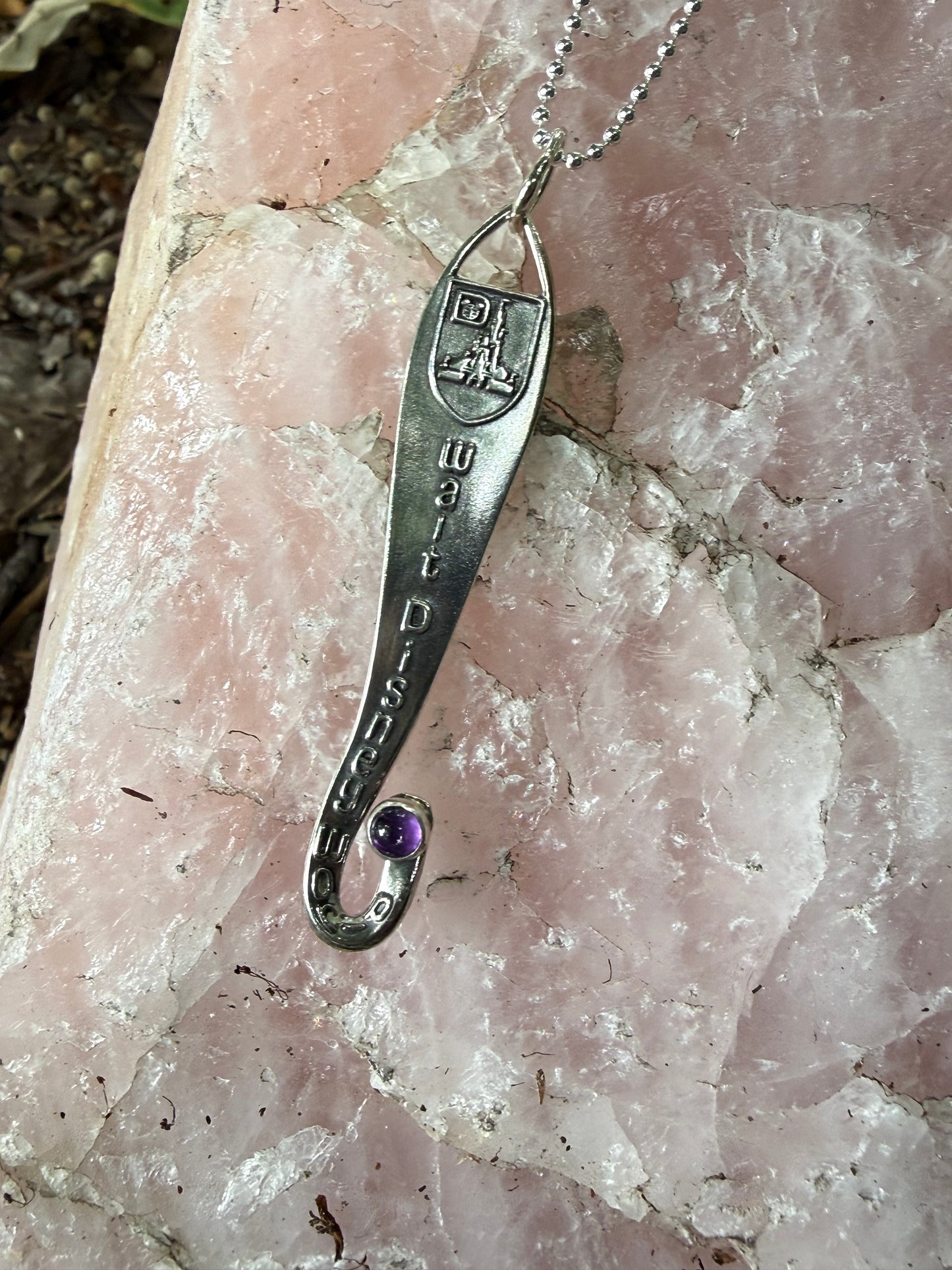 Sterling Silver Hand Made Walt Disney World Pendant Necklace