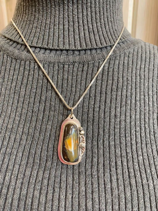 Yowah Opal Pendant Sterling Silver Hand Made