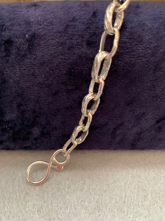 Hand Made Sterling Silver Link Bracelet