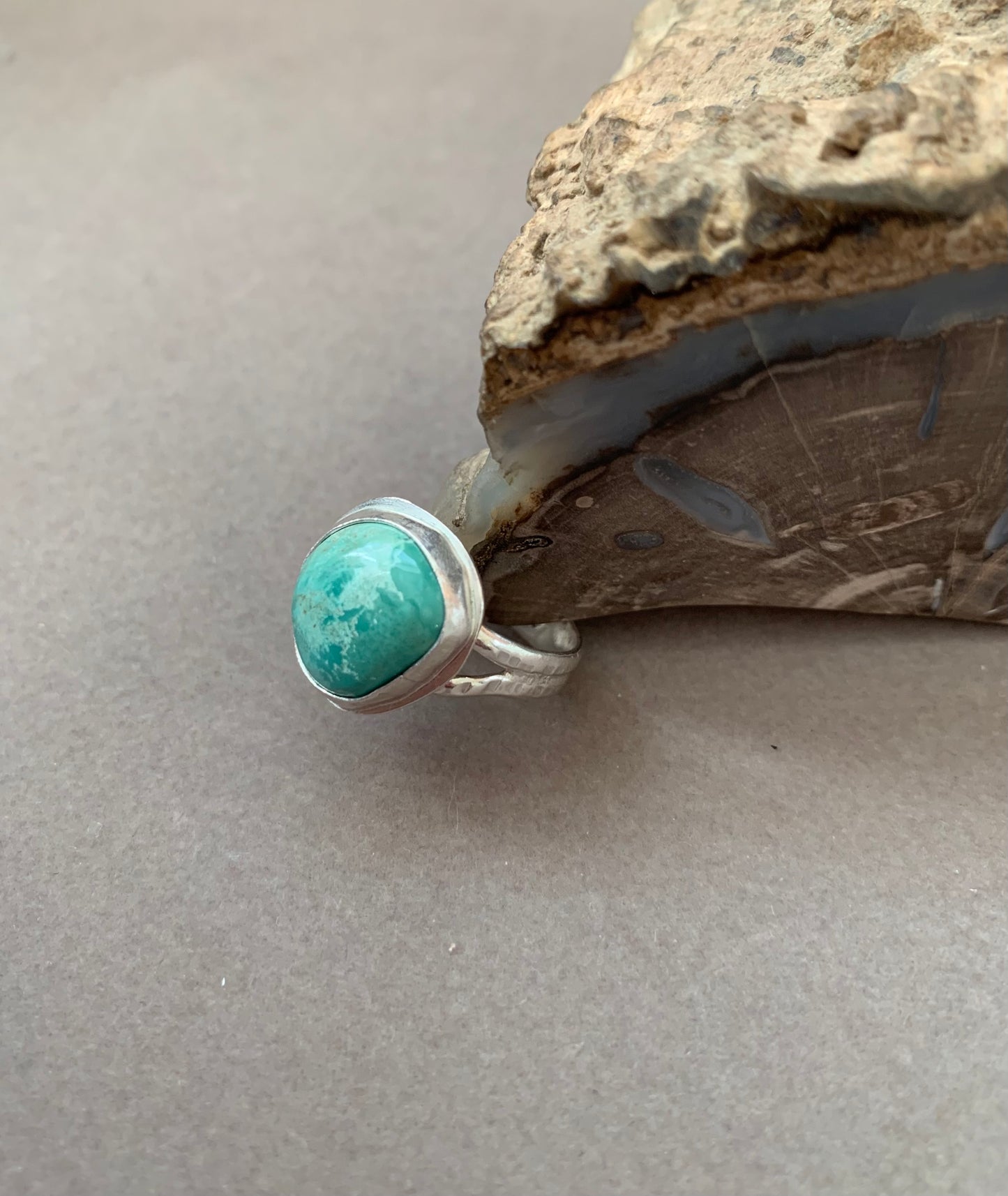 Hand Made Sterling Silver Campitos Turquoise Ring SZ 9