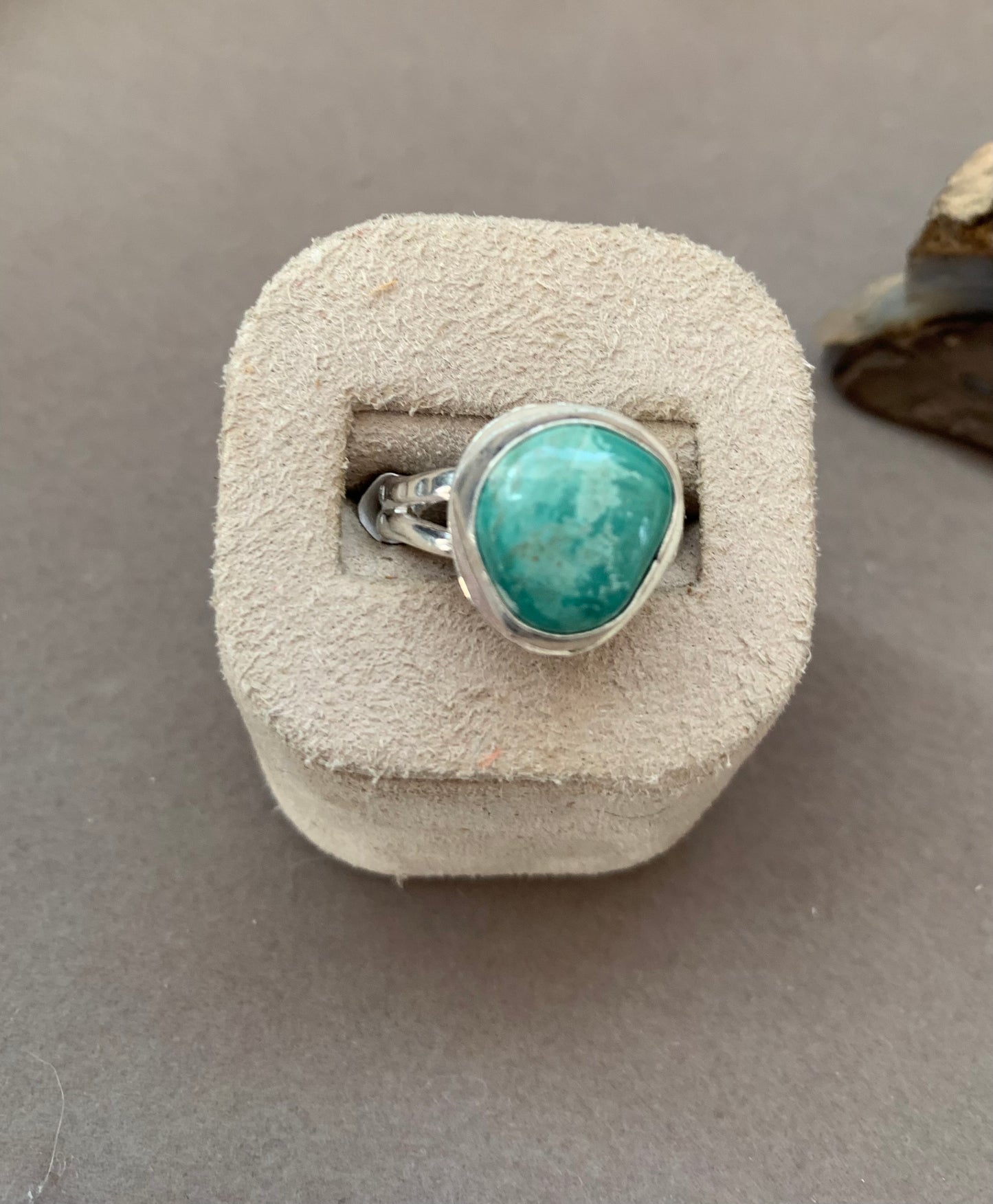 Hand Made Sterling Silver Campitos Turquoise Ring SZ 9