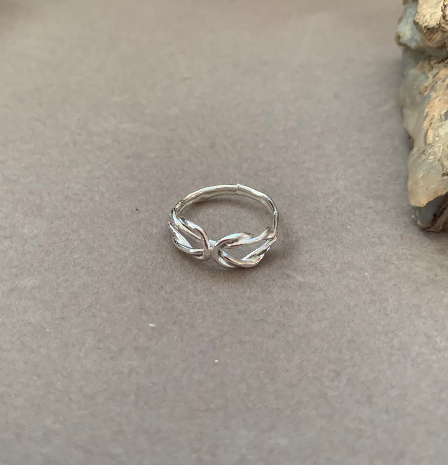 Hand Made Sterling Silver Double Infinity Ring SZ4