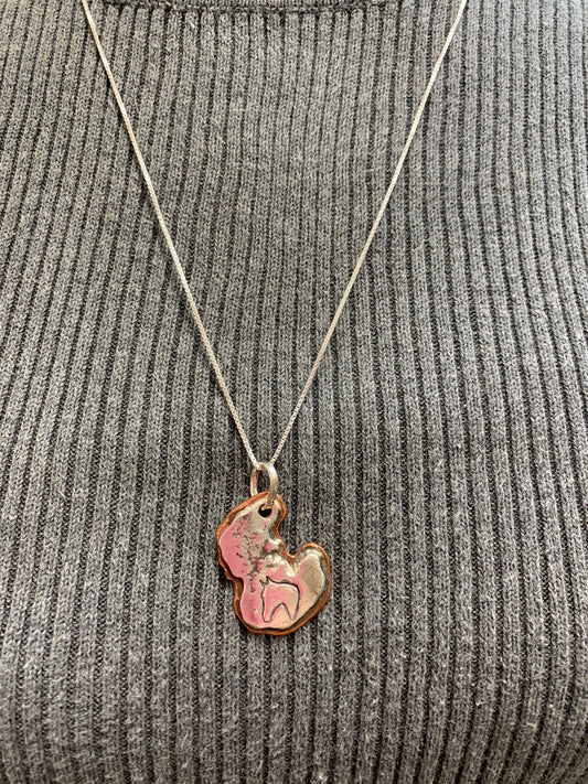 Hand Made Sterling Silver and Copper Horse Head Pendant