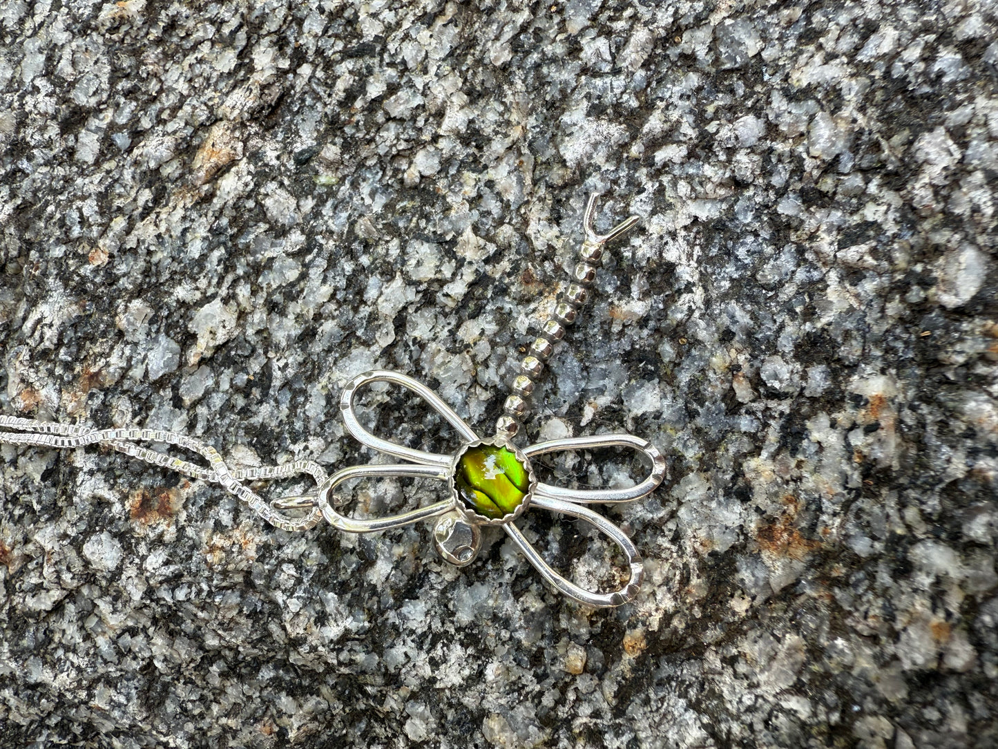 Handmade Sterling Silver Dragonfly Pendant Necklace
