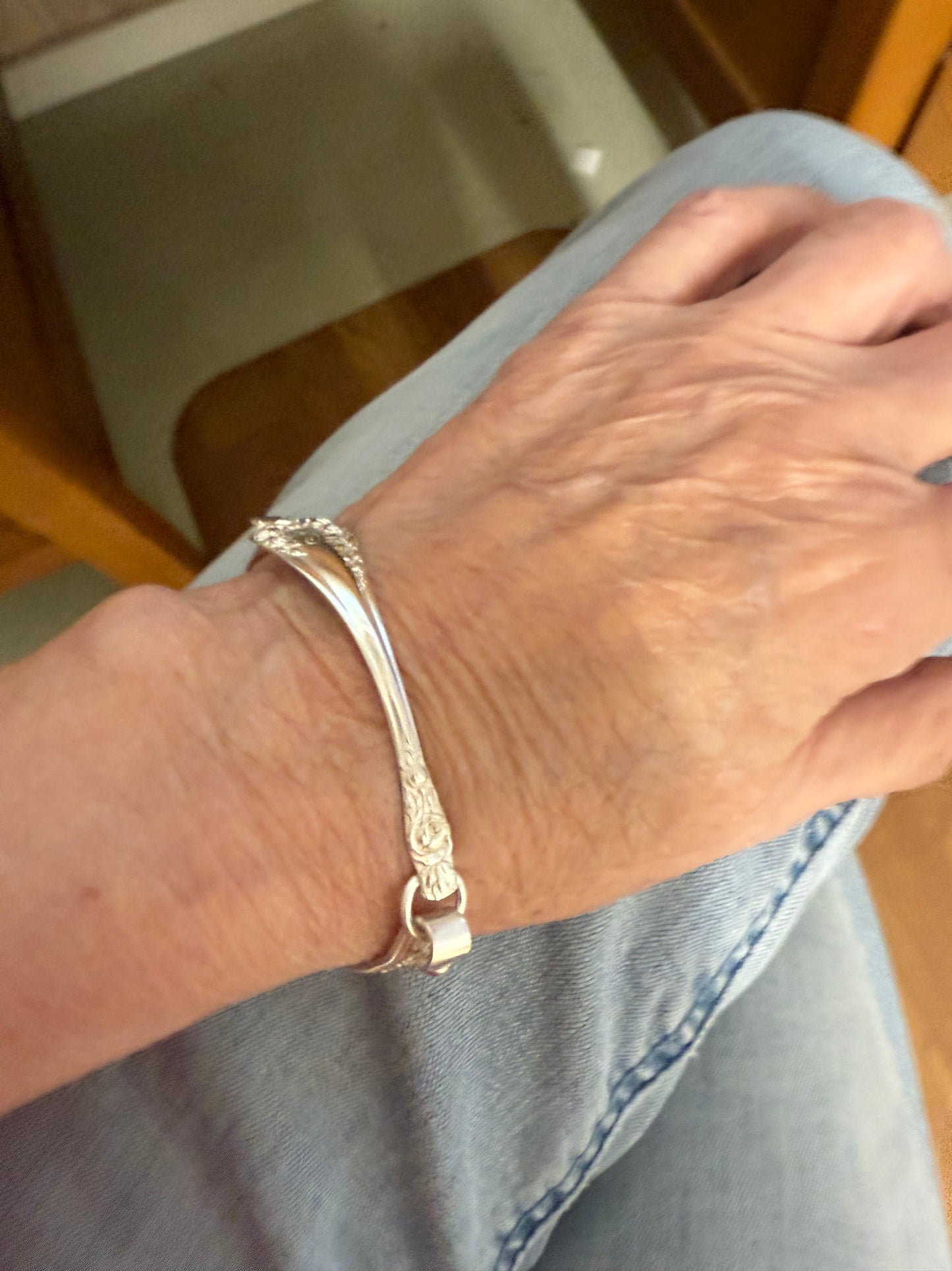 Handmade Sterling Silver Hinged Bangle Bracelet