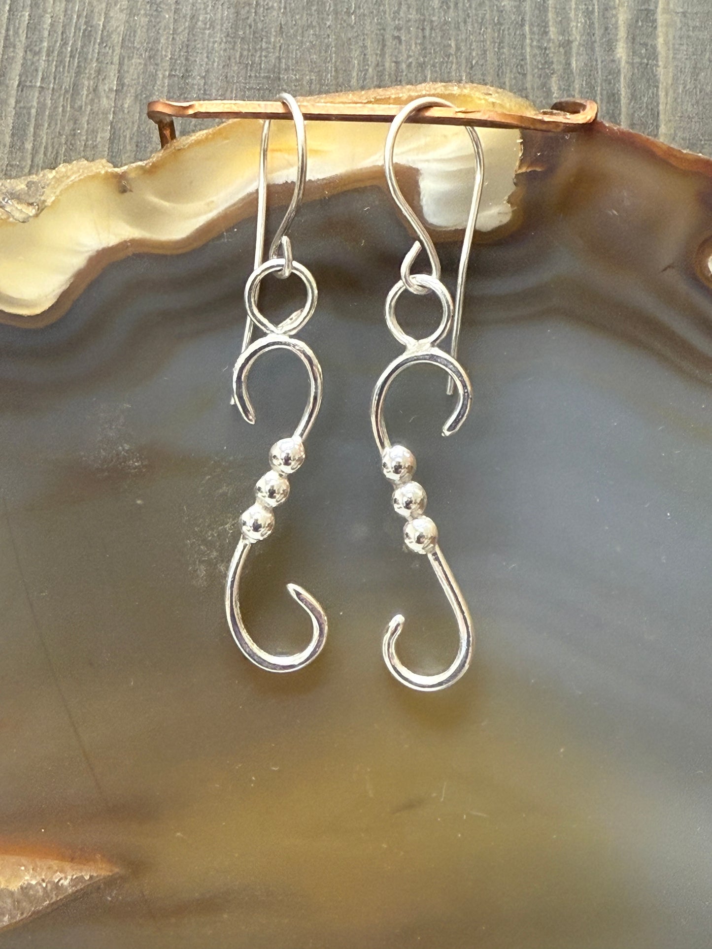 Handmade Sterling Silver “S” earrings