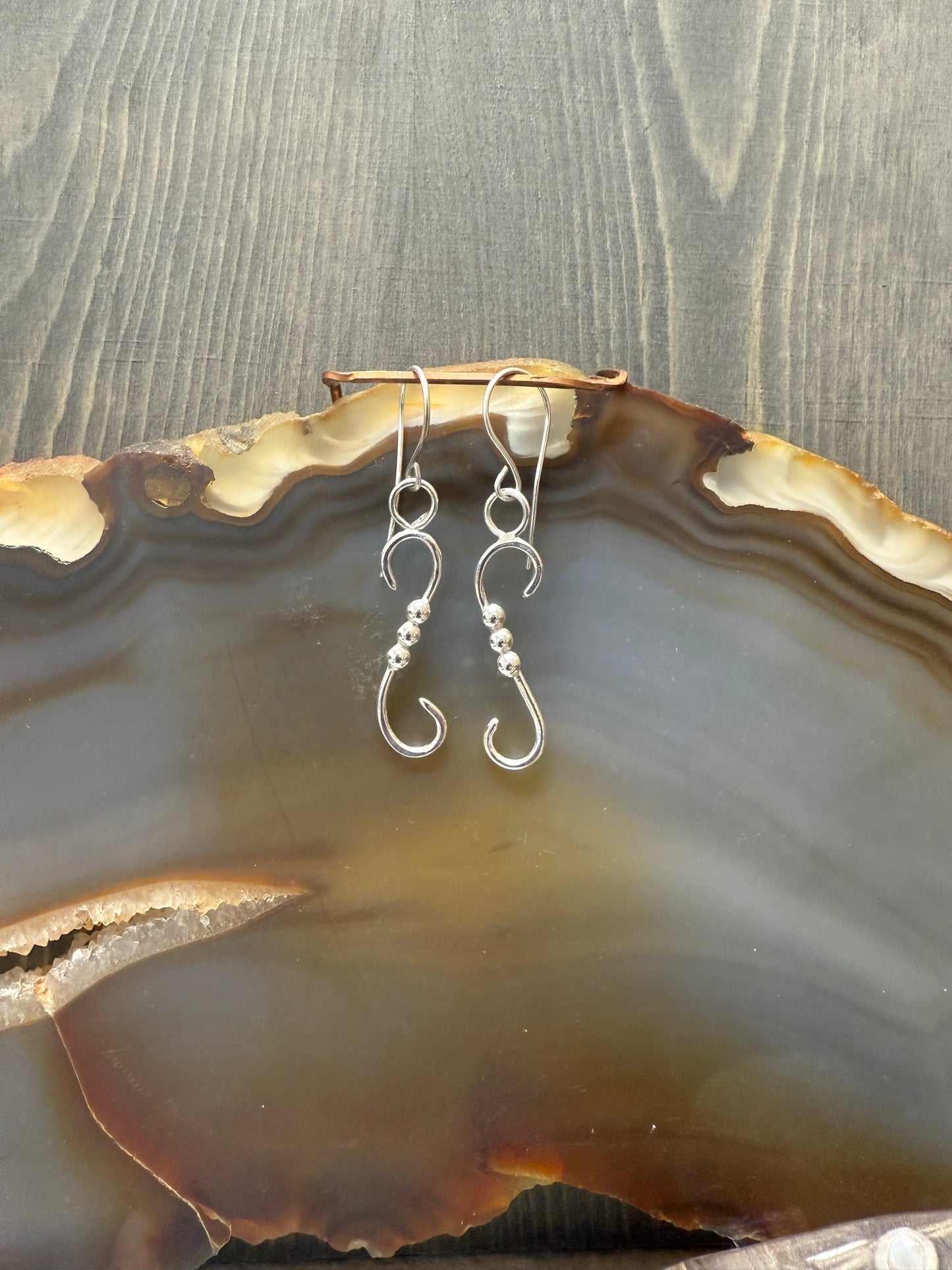 Handmade Sterling Silver “S” earrings